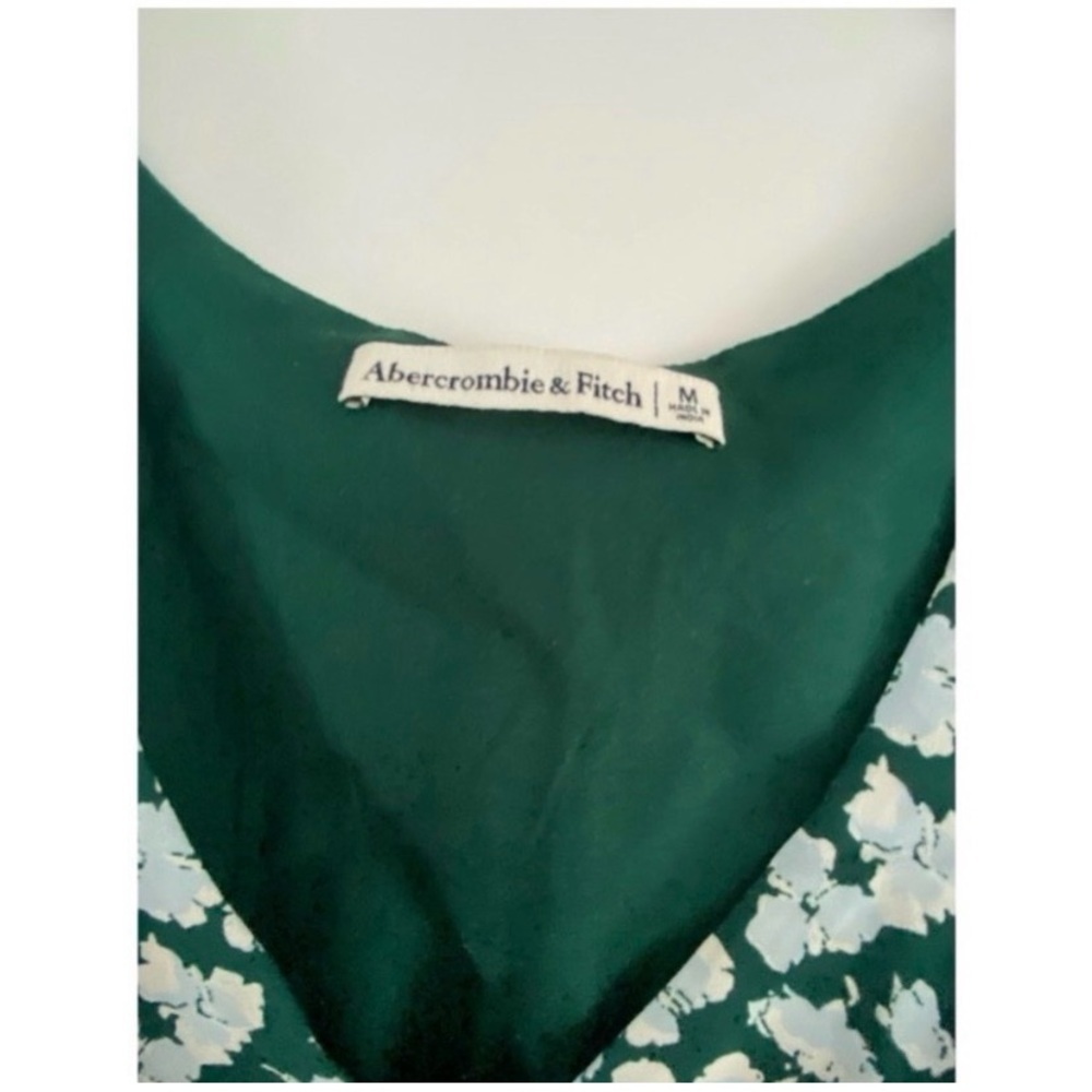ABERCROMBIE & FITCH Green Floral Smocked Dress - Picture 7 of 7